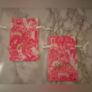 Pink and White Lilly Pulitzer Jewelry Pouches